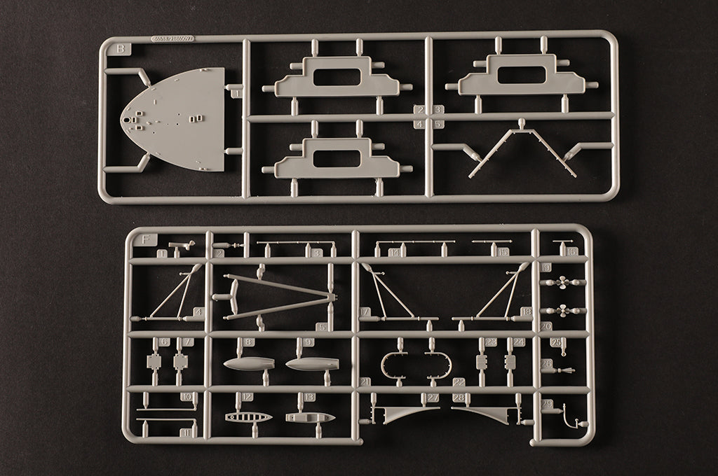 Piezas 2 de la maqueta del buque HMS General Wolfe en escala 1:350 de Hobby Boss referencia 86519