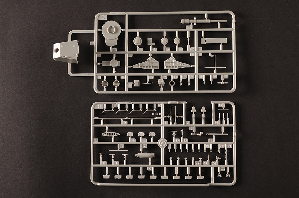 Piezas 3 de la maqueta del buque HMS General Wolfe en escala 1:350 de Hobby Boss referencia 86519