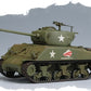 Foto frontal de la maqueta del tanque M4A3 Sherman en escala 1:48 de Hobby Boss referencia 84805