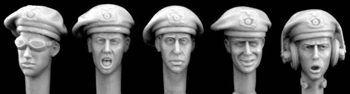 HORNET (1/35) German Heads w/ Panzer Beret 1935-1940 (HGH07)