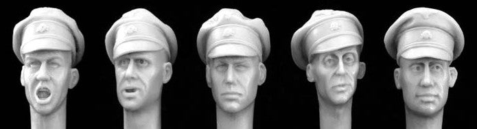 HORNET (1/35) German Heads w/ Officer crushed Caps (HGH08)