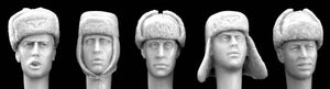 HORNET (1/35) 5 heads, Ger. WW2 winter caps (HGH12)