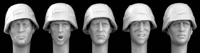 HORNET (1/35) German Heads w/ Army Style Camo Helmet covers WW II (HGH16)