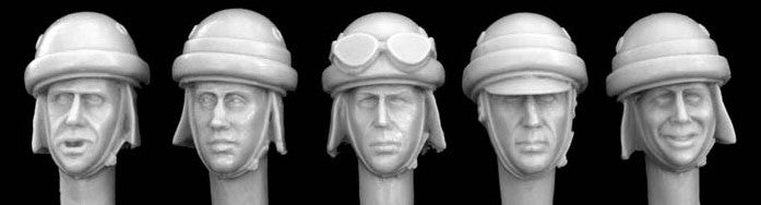 HORNET (1/35) 5 heads, Italian WW2 AFV helmets (HIH02)