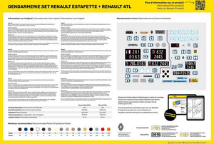 HELLER (1/24) Gendarmerie Set Renault Estafette + Renault 4TL