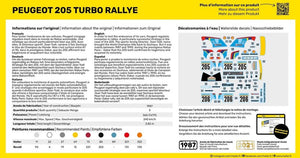 HELLER (1/43) Peugeot 205 Turbo Rally