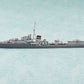 Foto lateral de la maqueta del destructor británico HMS Jervish en escala 1:700 de Aoshima referencia 05766