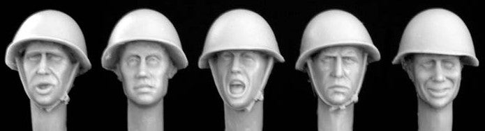 HORNET (1/35) 5 Heads in WWII Soviet Helmets (HRH01)