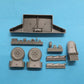 Piezas de resina de la maqueta del caza británico Hawker Hurricane Mk.I Trop en escala 1:32 de Fly referencia 32017