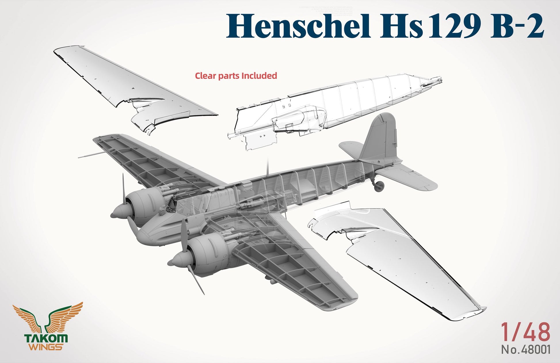Vista de los interiores de la maqueta del avión Hs129 B2 en escala 1:48 de Takom con referencia 48001