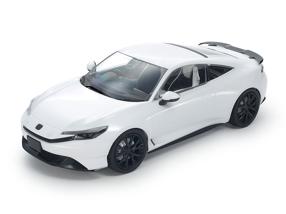 Foto de la maqueta del Honda Prelude BF1 en balnco con el techo blanco y en escala 1:24 de Tamiya refrencia 24373 