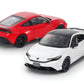 Foto de los modelos en rojo y blanco de la maqueta del Honda Prelude BF1 en escala 1:24 de Tamiya refrencia 24373