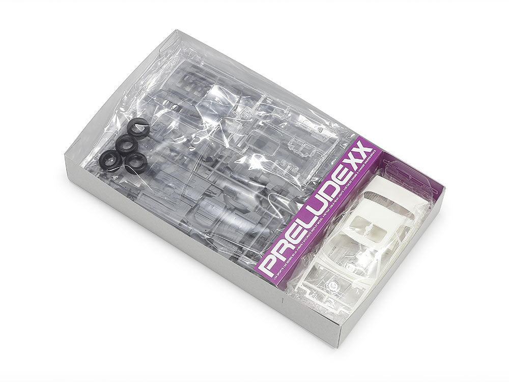 Detalle caja de la maqueta del Honda Prelude XX en escala 1:24 de Tamiya referencia 24032