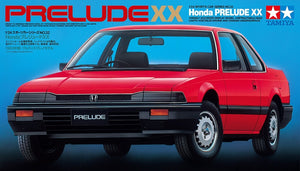 Portada de la caja de la maqueta del Honda Prelude XX en escala 1:24 de Tamiya referencia 24032