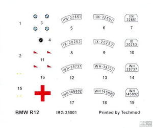 IBG MODELS (1/35) BMW R12 with Sidecar - Civilian Versions