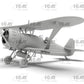 Foto frontal de la maqueta del avión alemán Hs 123 A-1 en escala 1:32 de ICM referencia 32015