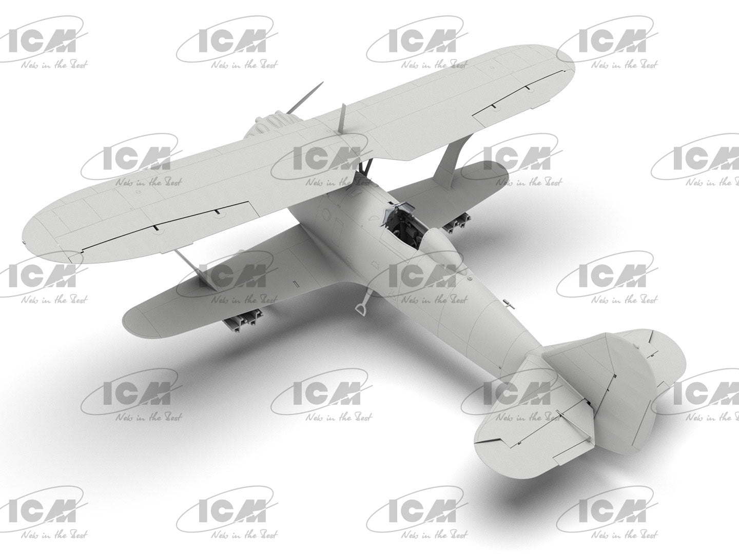 Foto trasera de la maqueta del avión alemán Hs 123 A-1 en escala 1:32 de ICM referencia 32015