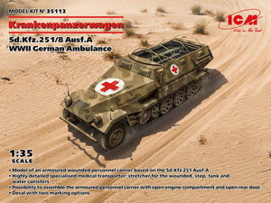 ICM (1/35) Sd.Kfz.251/8 Ausf.A 'Krankenpanzerwagen' - WWII German Ambulance