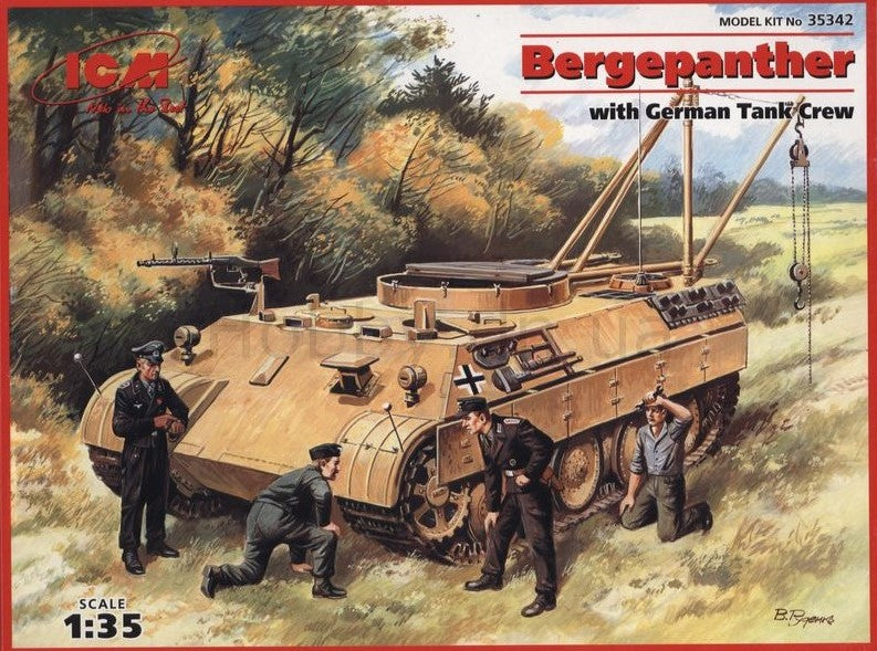 ICM (1/35) Bergepanther with German Tank Crew