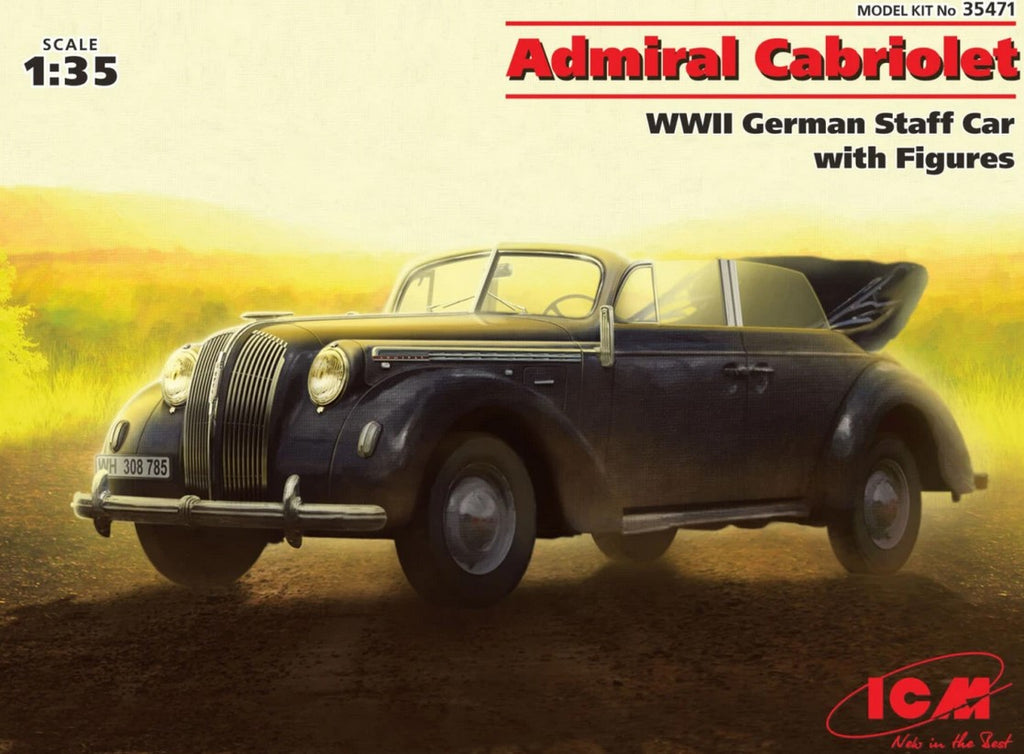ICM (1/35) Admiral Cabriolet with Figures  WWII German Staff Car