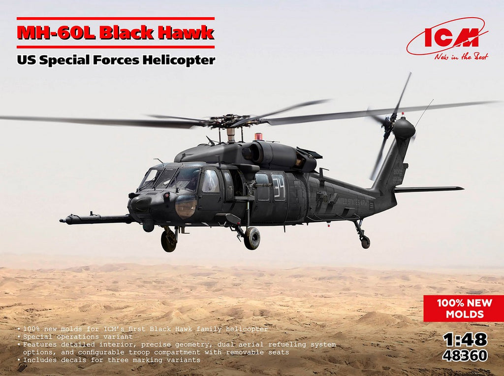 ICM (1/48) MH-60L Black Hawk - US Special Forces Helicopter