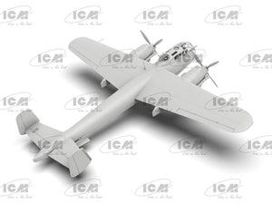 Vista trasera de la maqueta del bombardero alemán Do 217M1 en escala 1:48 de ICM referencia 48274