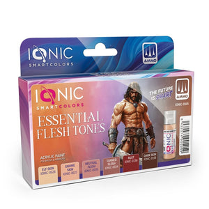 Set de pinturas de colores carner para figuras de la serie IONIC de Ammo con referencia 0505
