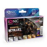 Set de pinturas de colores metálicos para figuras de la serie IONIC de Ammo con referencia 0511