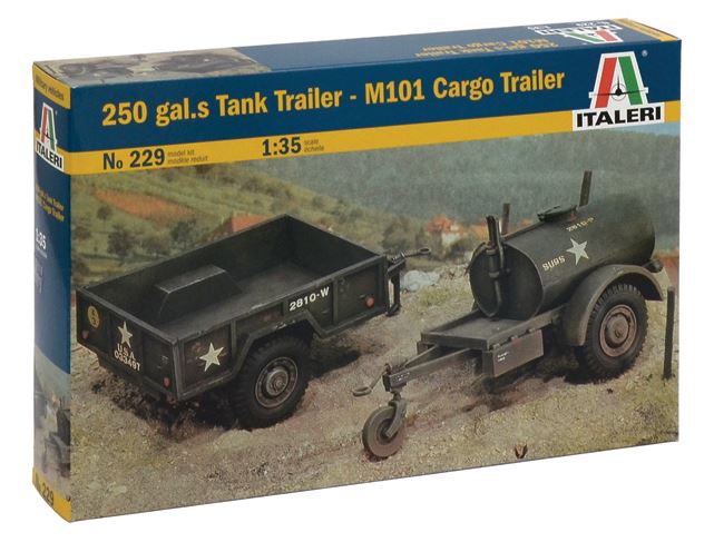 ITALERI (1/35) 250 gal.s Tank Trailer - M101 Cargo Trailer