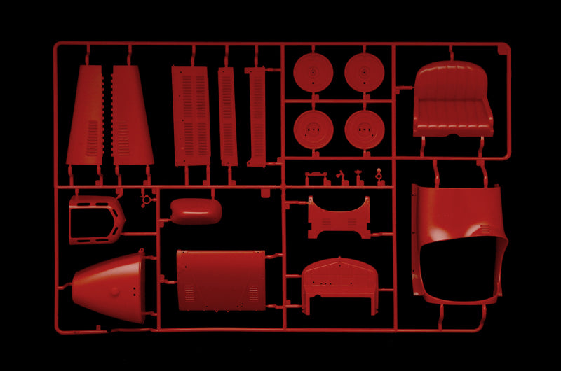 Piezas 1 de la maqueta del Alfa Romeo 8C 2300 Roadster en escala 1:12 de Italeri referencia 4708