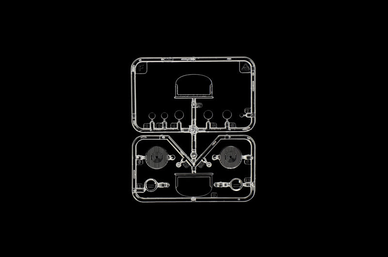 Transparentes de la maqueta del Alfa Romeo 8C 2300 Roadster en escala 1:12 de Italeri referencia 4708