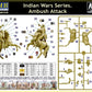 Portada trasera de la caja de la maqueta de las figuras de un oficial británico a caballo y un guerrero indio atacándole en escala 1:35 de Master Box referencia 35248