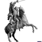 Vista delantera de la maqueta de las figuras de un oficial británico a caballo y un guerrero indio atacándole en escala 1:35 de Master Box referencia 35248