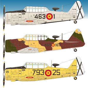 Imagen de insignias españolas para las maquetas del avión T-6 en escala 1:72 de Series Españolas con referencia SE1672