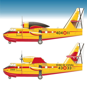 Juego de calcas para hidroavión español Canadair C-215 en escala 1:72 de Series Españolas referencia 1772