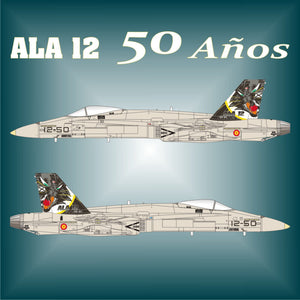 Imagen de insignias españolas para las maquetas del avión EF-18A para el 50 aniversario del Ala 12 en escala 1:48 de Series Españolas con referencia SE2948