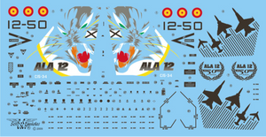 Set de calcas con insignias españolas para las maquetas del avión EF-18A para el 50 aniversario del Ala 12 en escala 1:48 de Series Españolas con referencia SE2948