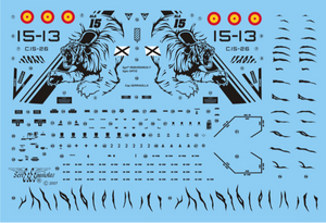 Set de calcas con insignias españolas para las maquetas del avión EF-18A en el Tiger Meet de la OTAN de 2007 en escala 1:48 de Series Españolas con referencia SE2848