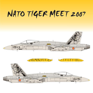 Imagen de insignias españolas para las maquetas del avión EF-18A en el Tiger Meet de la Otan de 2007 en escala 1:48 de Series Españolas con referencia SE2848