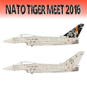 Imagen de insignias españolas para las maquetas del avión Eurofighter en el Tiger Meet de la Otan de 2016 en escala 1:48 de Series Españolas con referencia SE3548