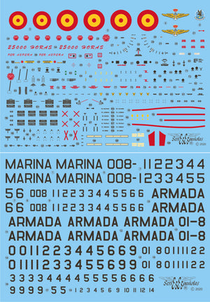 Insignias del AV-8A Matador en La Armada Española en escala 1:32 de Series Españolas con referencia 132