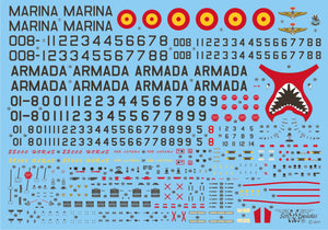 Insignias del AV-8A Matador en La Armada Española en escala 1:48 de Series Españolas con referencia 148