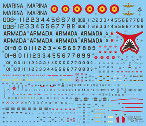 Insignias del AV-8A Matador en La Armada Española en escala 1:72 de Series Españolas con referencia 172