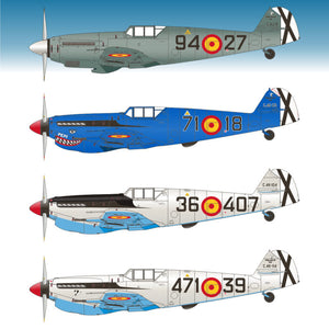 Decoraciones de la insignias de los Messer Españoles en escala 1:48 de Series Españolas con referencia 248