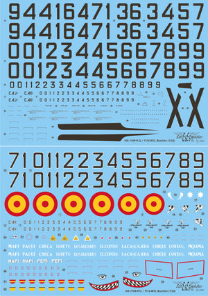 Insignias de los Messer Españoles en escala 1:72 de Series Españolas con referencia 272