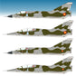 Instrucciones de las calcas para los Mirage III EE y DE españoles en escala 1:72 de Series Españolas referencia 472