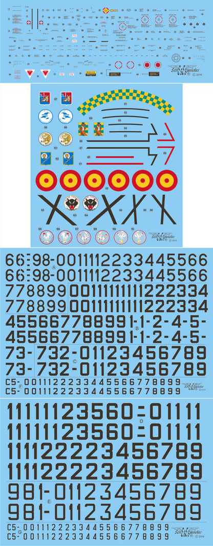 Calcas para F-86 F Sabre de los escuadrones españoles en escala 1:32 de Series Espñolas referecnia 632