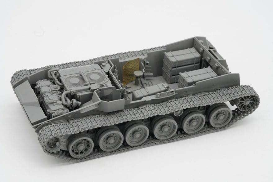 Vista interiores de la maqueta del carro de combate israelí Merkava Mk.2 con interiores en escala 1:35 de Border Model referencia BT-055