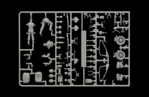 Grapa con moto alemana Zundapp KS750 con sidecar y 3 figuras ITALERI 317 en escala 1:35