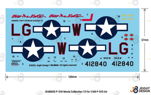 Calcas del set de mejora para caza P-51D Mustang en escala 1/48 de Def Model referencia JD48005